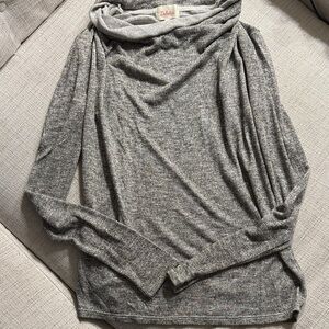 Anthropologie Gray Cowl Neck Sweater